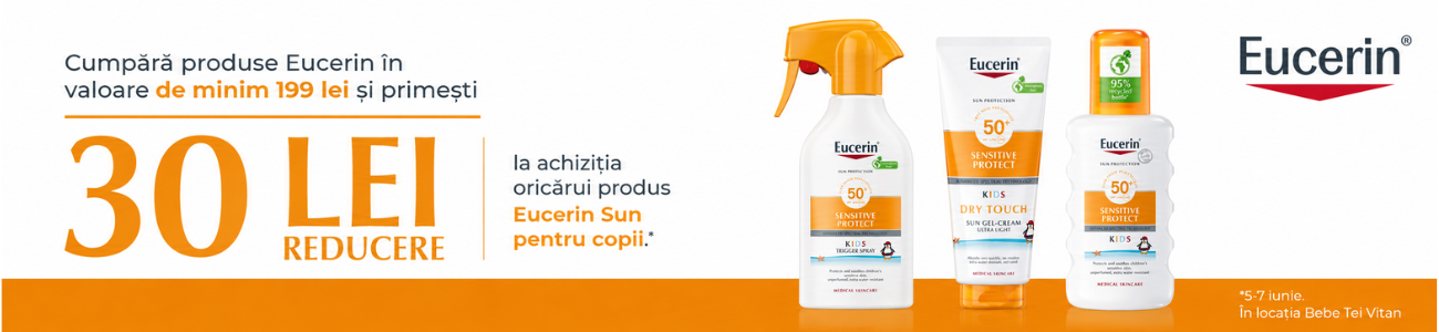 Promotie Eucerin Sun Kids Bebe Tei Vitan